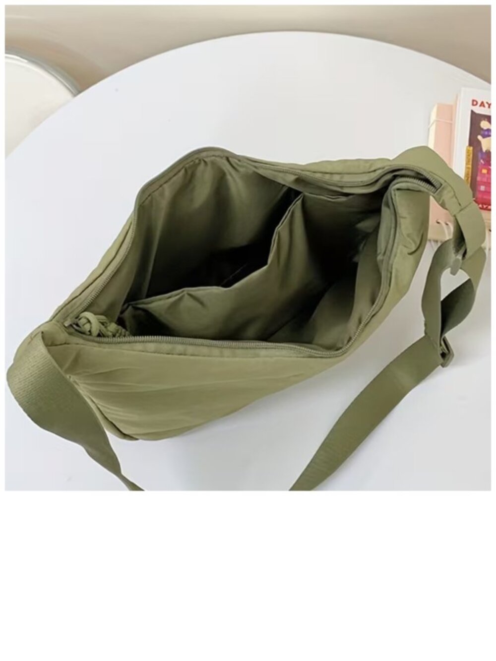Women Crescent Shoulder Bag Nylon Crossbody Hobo Slouchy Sling Bag Lightweight - Picture 8 of 9